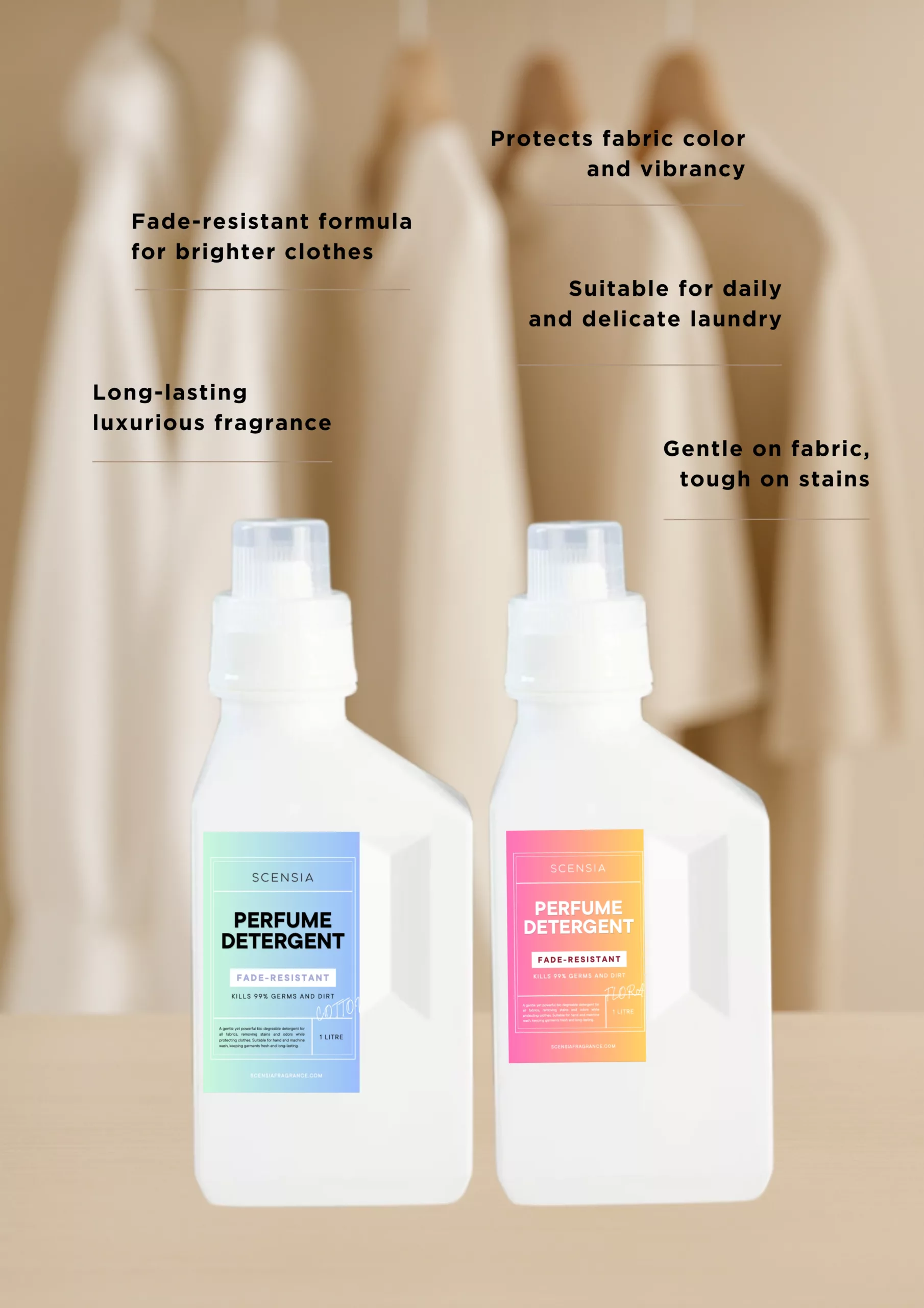 scensia perfume detergent details