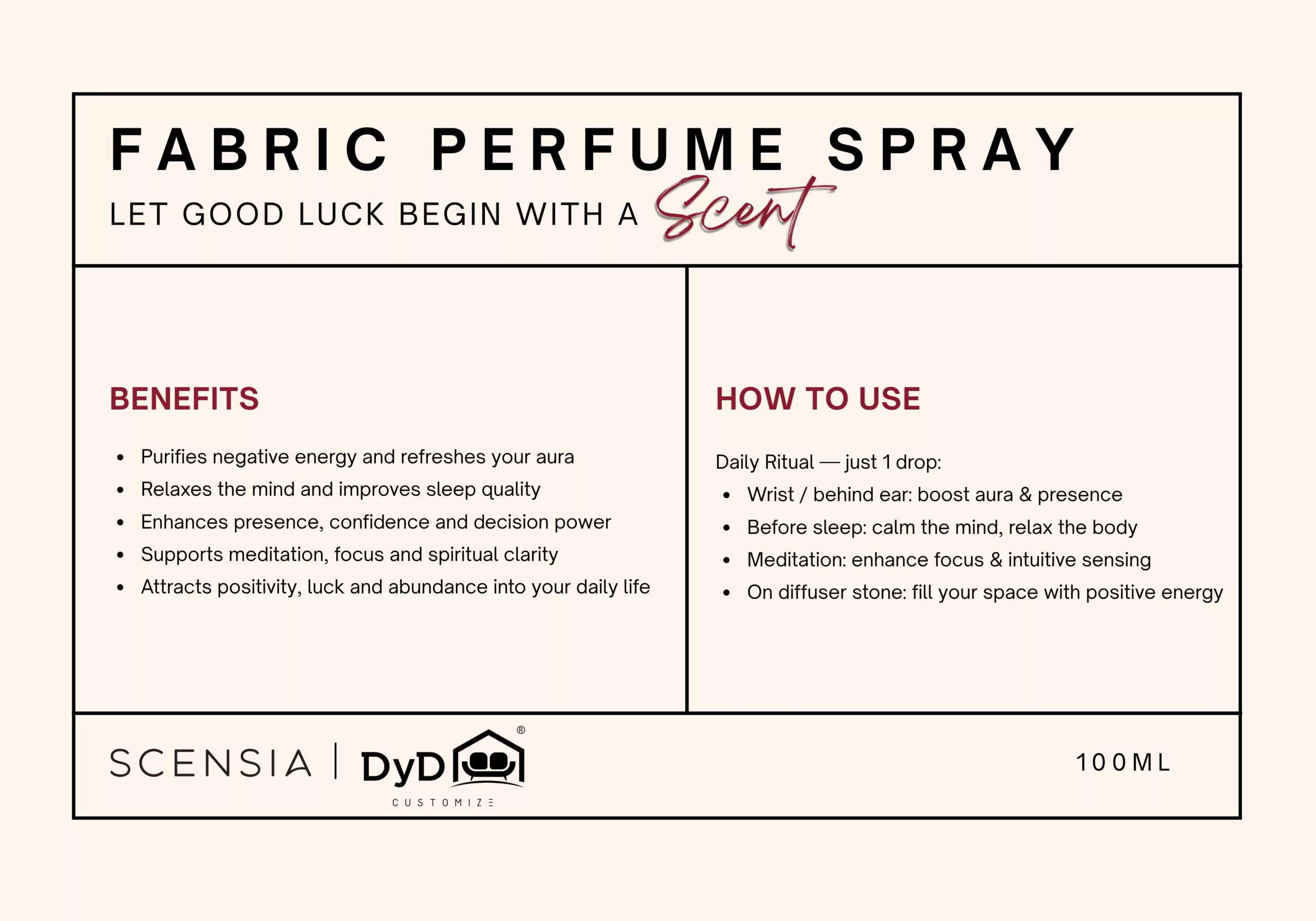 scensia dyd perfume Fabric Spray CARD Fabric Perfume Spray - Anti Mite