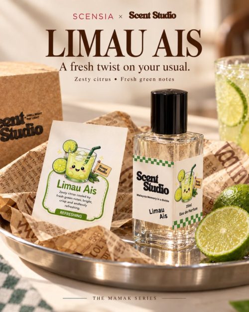 Scent Studio Limau Ais perfume, Mamak Series by SCENSIA, inspired by iced lime juice, limau ais